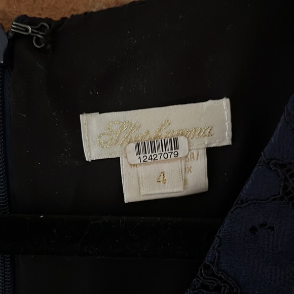 Shoshanna Miran Navy Blue Lace Puff Sleeve Dress size 4 - Picture 7 of 9